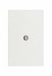 Lucek Placa de Pared BF18-B, 1 Puerto Coaxial, Blanco 