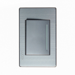 Lucek Placa con Apagador BP01-M/P, 250V, 16A, Acero Inoxidable 