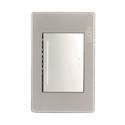 Lucek Placa con Apagador para Escalera BP01/3-M/P, 1 Interruptor, 250V, 16A, Plata 