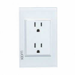 Lucek Tomacorriente BP06-CBB, 2 Enchufes, 127V, 16A, Blanco 