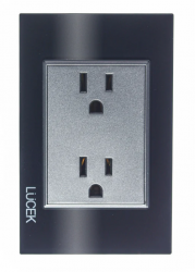Lucek Tomacorriente BP06‑CNN, 2 Enchufes, 127V, 16A, Negro 