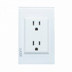 Lucek Tomacorriente BP06-KB, 2 Enchufes, 250V, 15A, Blanco 