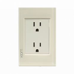 Lucek Tomacorriente BP06-KH, 2 Enchufes, 127V, 16A, Marfil 