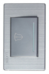 Lucek Placa con Botón de Timbre BP11-M/P, 3 Módulos, Plata 
