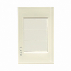 Lucek Placa Ciega de Pared BP1200-KH, RJ-45, Hueso 