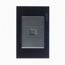 Lucek Placa de Pared BP17-KN, 1 Puerto RJ-11, Negro 