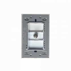 Lucek Placa de Pared BP18-KN, 1 Puerto Coaxial, Negro 
