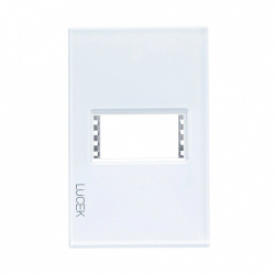 Lucek Placa de Pared PP010-KB, 1 Puerto, Blanco 
