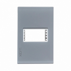 Lucek Placa de Pared PP010-KG, 1 Puerto, Gris 