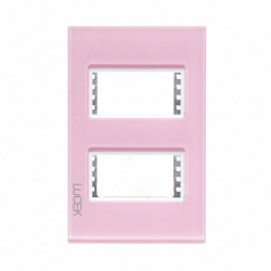 Lucek Placa de Pared PP010-KP, 1 Puerto, Rosa 