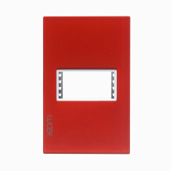 Lucek Placa de Pared PP010-KR, 1 Puerto, Rojo 