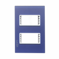 Lucek Placa de Pared PP020-KA, 2 Puertos, Azul 