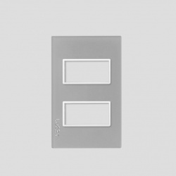 Lucek Placa de Pared PP020-KC, 2 Puertos, Azul Cielo 