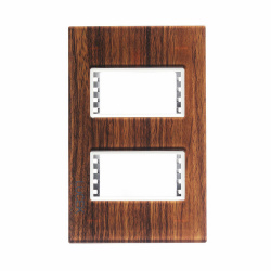 Lucek Placa de Pared PP020-KMC, 2 Puertos, Madera Cerezo 