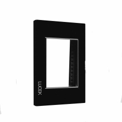 Lucek Placa de Pared PP030-CNN, 3 Puertos, Cristal Negro 