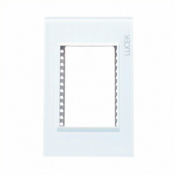 Lucek Placa de Pared PP030-KB, 3 Puertos, Blanco 