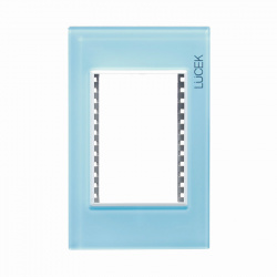 Lucek Placa de Pared PP030-KC, 3 Puertos, Azul Cielo 