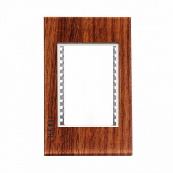 Lucek Placa de Pared PP030-KMC, 3 Puertos, Madera Cerezo 