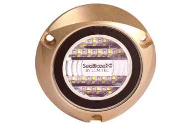 Lumitec Luz LED Marina Sumergible SeaBlaze X2, Exteriores, Luz Blanca/Azul, 60W, 6000 Lúmenes, Bronze 
