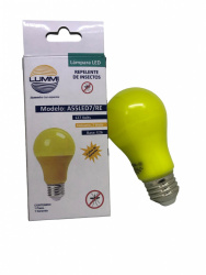 Lummi Foco LED A55LED7/RE, Luz Amarillo, Base E26, 9W, Amarillo 