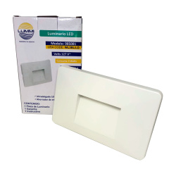 Lummi Lámpara LED para Pared WL3BL/LD, Interiores, Luz Fría, 3W, 150 Lúmenes, Blanco, para Iluminación Comercial/Casa 