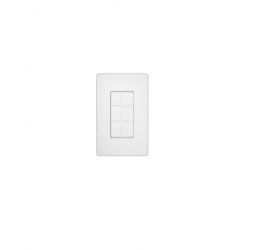 Lutron Placa de Pared, 6 Mini Espacios, Blanco 