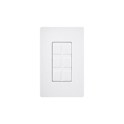 Lutron Caja para Pared CA6PFWH, 6 Mini Puertos, Blanco 
