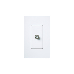 Lutron Adaptador de Pared para Cable Coaxial CACJWH, Blanco 
