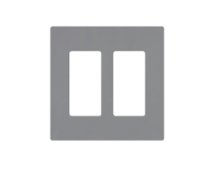 Lutron Placa de Pared 2 Espacios, Gris 