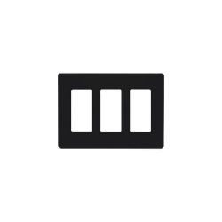 Lutron Caja de Pared CW3BL, 3 Puertos, Negro 