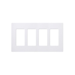 Lutron Tapa para Pared 4 Puertos, Blanco 