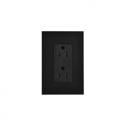 Lutron Tomacorriente LTRF15TRBL, 2 Enchufes, 15A, Negro 