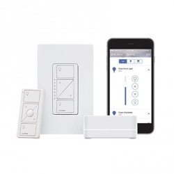 Lutron Kit Regulador Inteligente con Hub y Control Remoto P-BDGPRO-PKG1W, Blanco 
