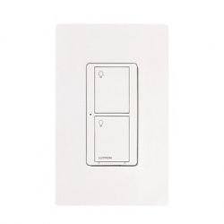 Lutron Interruptor de Luz Inteligente PD-6ANS-WH, 2 Botones, Blanco 
