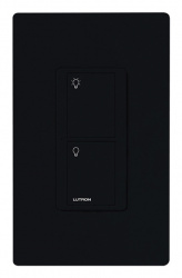 Lutron Interruptor de Luz Inteligente con Atenuador PD5WSDVBL, Inalámbrico, 2 Botones, Negro 