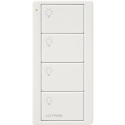 Lutron Regulador Inteligente Pico, 4 Botones, RF Inalámbrico, Blanco 