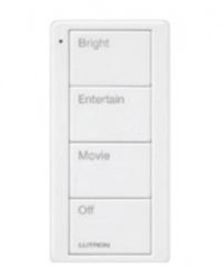 Lutron Interruptor de Luz Inteligente Pico RF, Escenas Predefinidas, 4 Botones, Blanco 