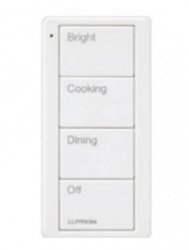 Lutron Interruptor de Luz Inteligente Pico RF, para Espacio en Cocina, 4 Botones, Blanco 