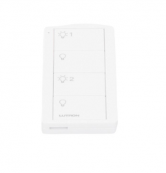 Lutron Interruptor de Luz Inteligente PJ24BWHL21P, 4 Botones, RF, Blanco 