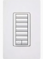 Lutron Apagador Inteligente RRD-W6BRL-WH, 6 Botones, 120V, Blanco 