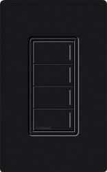 Lutron Teclado Inteligente Seetouch RRST-W4B-MN, Inalámbrico, Negro 