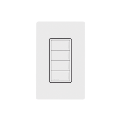 Lutron Interruptor de Luz Inteligente Sunnata, 4 Escenas, 4 Botones, Blanco 