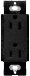 Lutron Tomacorriente SCR-15-MNL, 2 Enchufes, 15A, Negro 