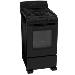 Mabe Estufa y Horno de Gas EM5022BAPN0, 4 Quemadores Estándar, Negro 