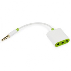 Macall Divisor de Audio, 3.5mm - 3x 3.5mm, Blanco/Verde 