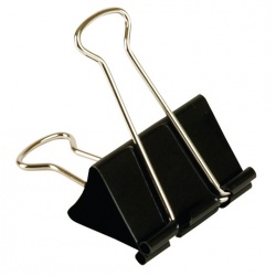 MAE Sujetadocumentos 25mm / hasta 60 Hojas, Caja con 12 Piezas, Negro 