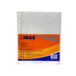MAE Protector de Hojas PH-20B, Paquete de 20 Piezas de Tamaño Carta, Transparente 