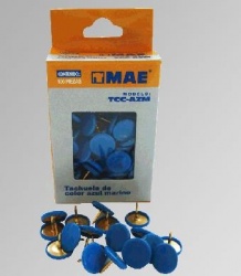 Mae Tachuela PVC, Paquete de 100 Piezas, Azul 