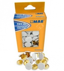 Mae Tachuela PVC, Paquete de 100 Piezas, Blanco 