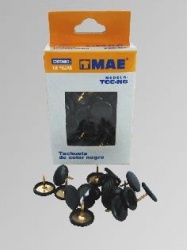 Mae Tachuela PVC, Paquete de 100 Piezas, Negro 